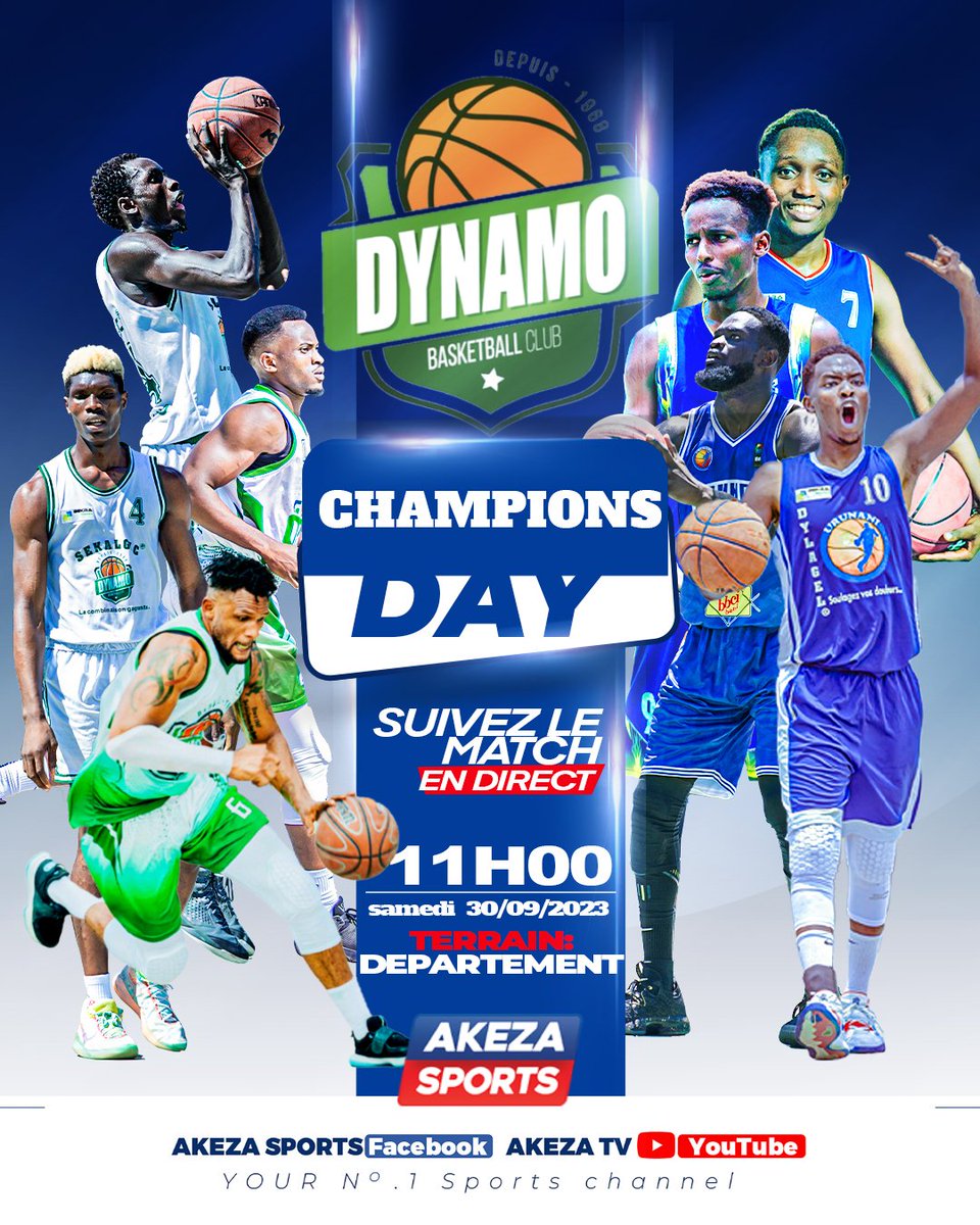 AkezaSports's tweet photo. #DynamoDay
Le terrain Département va abriter un match amical qui va opposer Dynamo BBC à une sélection de quelques joueurs de la #VBL2023.
Vous allez suivre en direct cette rencontre sur la page Facebook @AkezaSports et Youtube AKEZA TV. https://t.co/okS5Frge1x