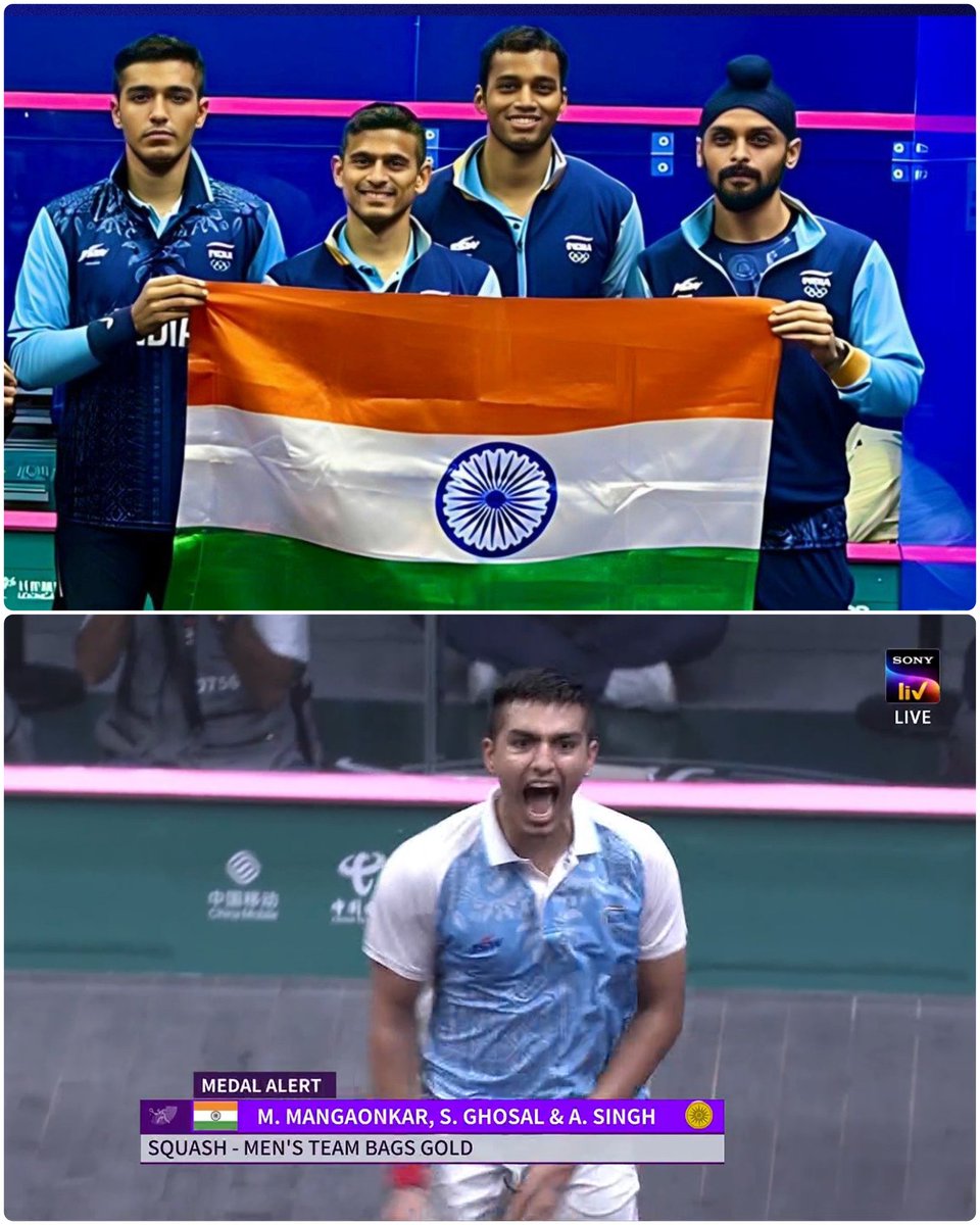 Dear Pakistan squash players this is what happens when you spend more time on social media than on field.

Also punching the glass is a better sport for Noor Zaman than squash.

Abhay Singh owns you 🔥

#Squash | #AsianGames2023