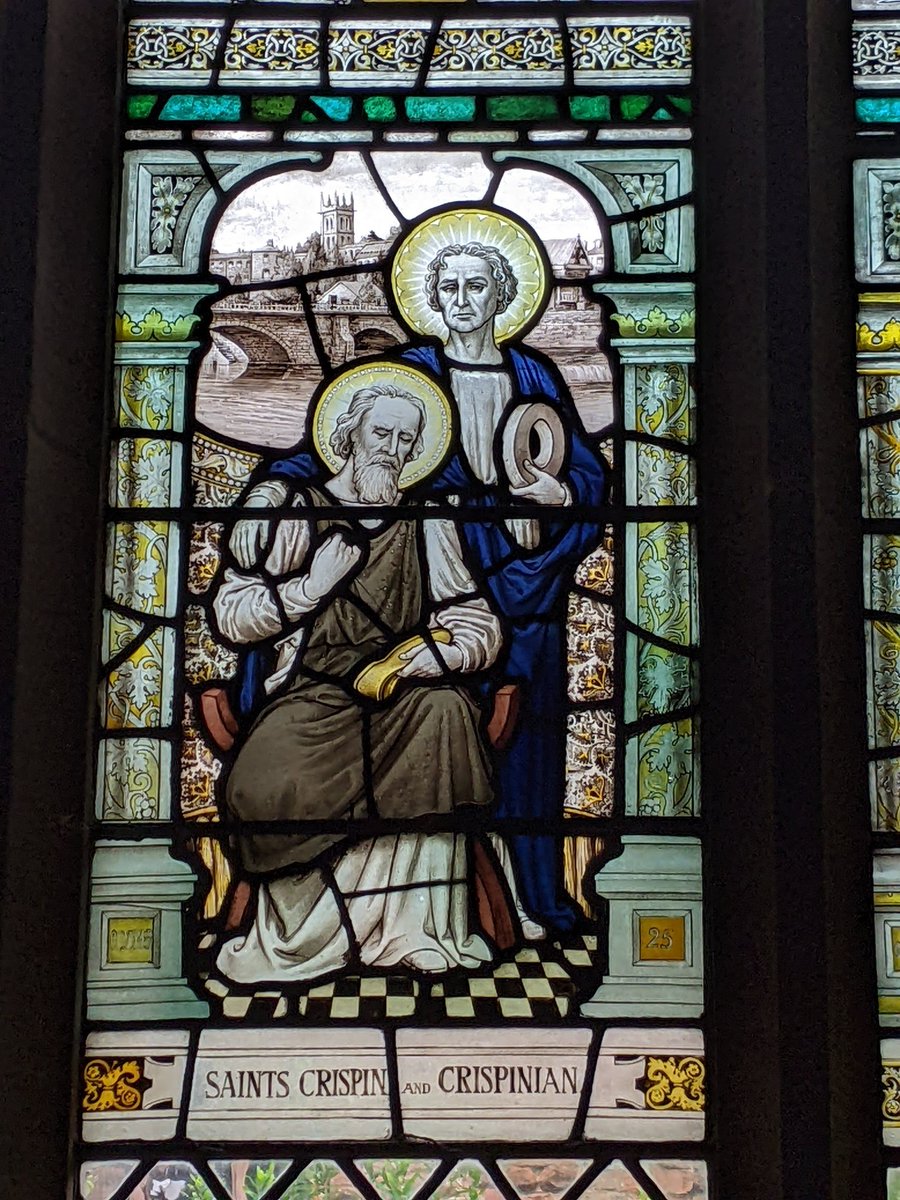 Saints Crispin and Crispinian in Chester cathedral 
#SeptemberSaints