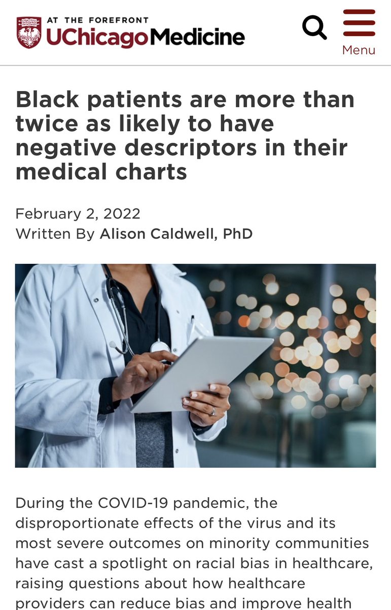 emprexxray's tweet photo. @notcapnamerica For all the healthcare “professionals” that don’t understand how easily these kind of practices can result in reinforcing negative racial and class stereotypes (similar trend with patients on government assistance) https://t.co/w60T6vE9AJ