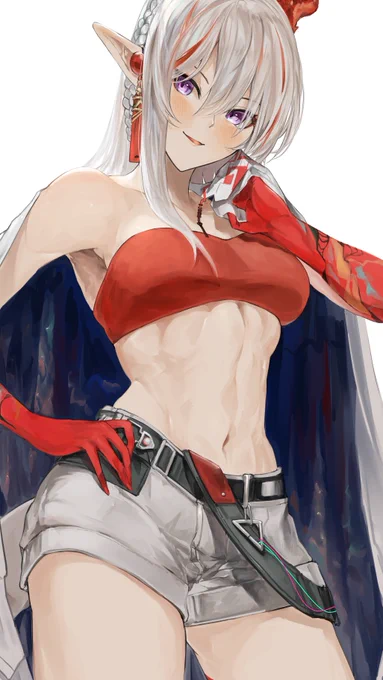 ニェンさんのお腹が描きたかった#アークナイツ 