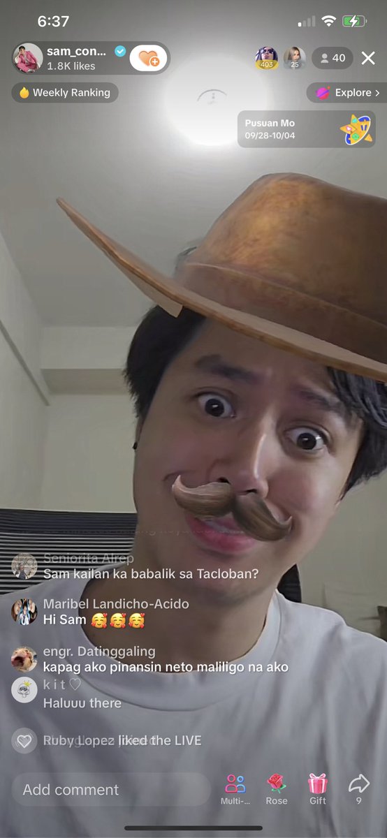 mayrozsubong's tweet photo. HAHAHAHAHA Goofy samuel! stream Otomatika ebribadi 🕺🕺🪩@sam_concepcion https://t.co/mIZklPgDZ4