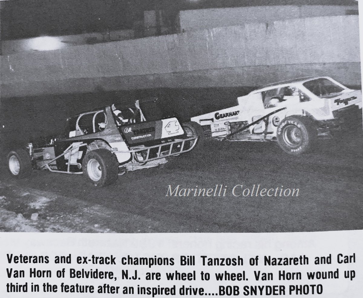 CarManToday's tweet photo. Billy Tanzosh #4 races inside Carl Van Horn #71E Nazareth 1982. Marinelli collection 🏁 https://t.co/P2OCnlqN8p