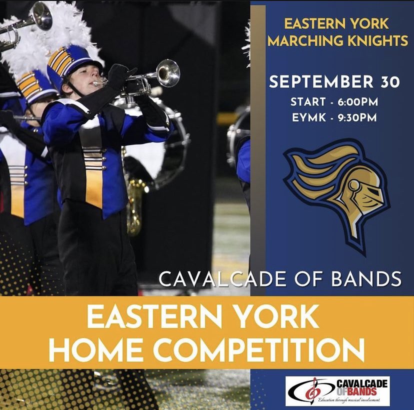 cedarcrestband's tweet photo. Time to get hyped - it’s a show day! Come on out to Eastern York HS to watch your Falcon Band in competition tonight at 7:15pm! #ccmb23 #bandcompetition #showday #itsabandthing #FalconPride https://t.co/nzfAEOoxaX