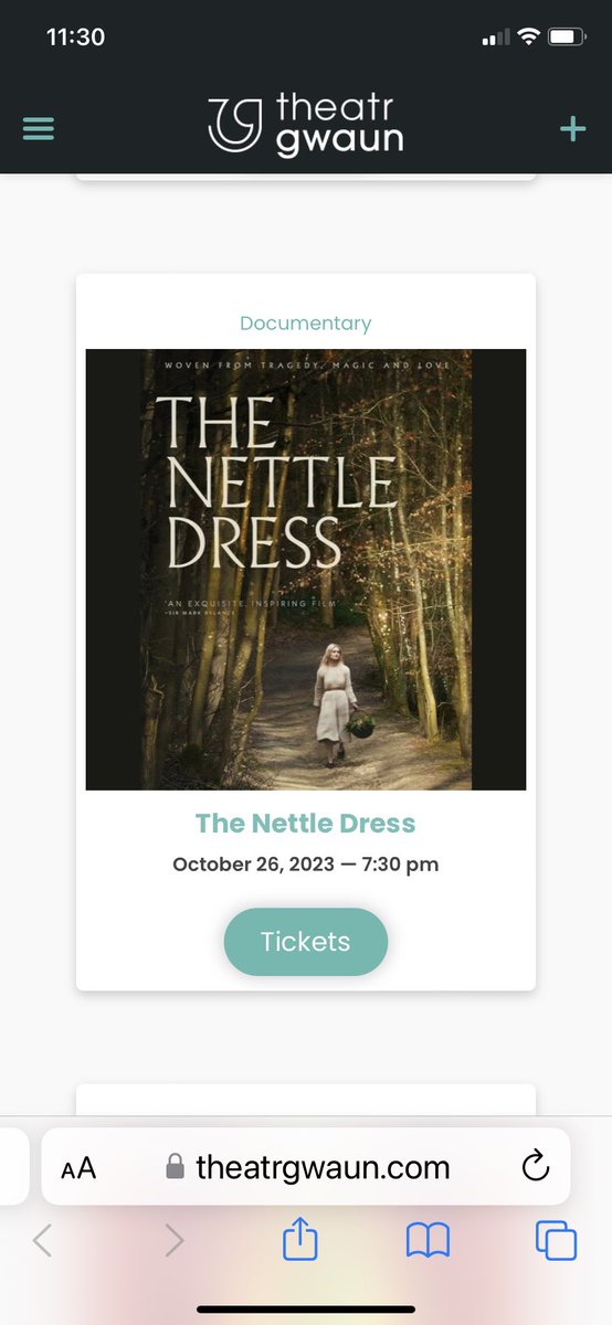 Coming to <a href="/TheatrGwaun/">Theatr Gwaun</a> on 26th October 
#thenettledress
#theatrgwaun