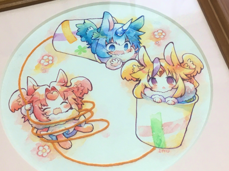 「とってもうれしいことに、おむかえとご商談中を3作品いただいているようで…ありがと」|犬飼/さかなのマーチ【BOOTH新作追加/名古屋コミティア【D-24】】のイラスト