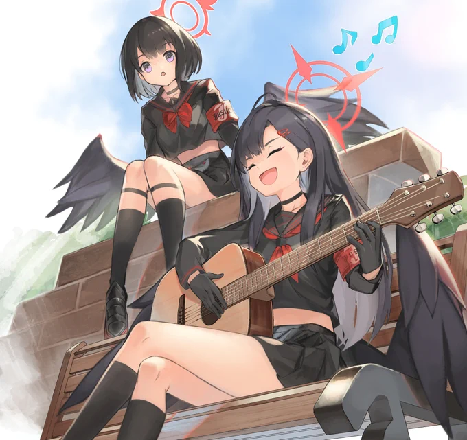 #ブルアカ #ブルアカイラスト部イチカとマシロロード画面のやつかわいい! 