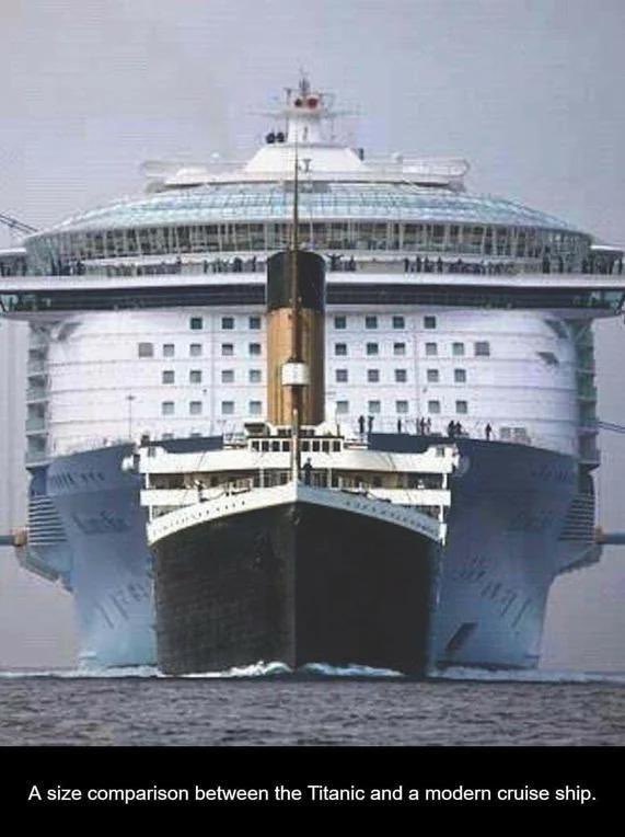 Size comparison between the Titanic and a Modern Cruise Ship
#titanic #jackdawson #titanicedit #titanic1997 #titanic1912 #rosedewittbukater #katewinslet #rmstitanic #jackandrose #titanicedits
#cruise #cruiseship #cruiselife #instacruise #cruises #cruiseships #cruisetravel