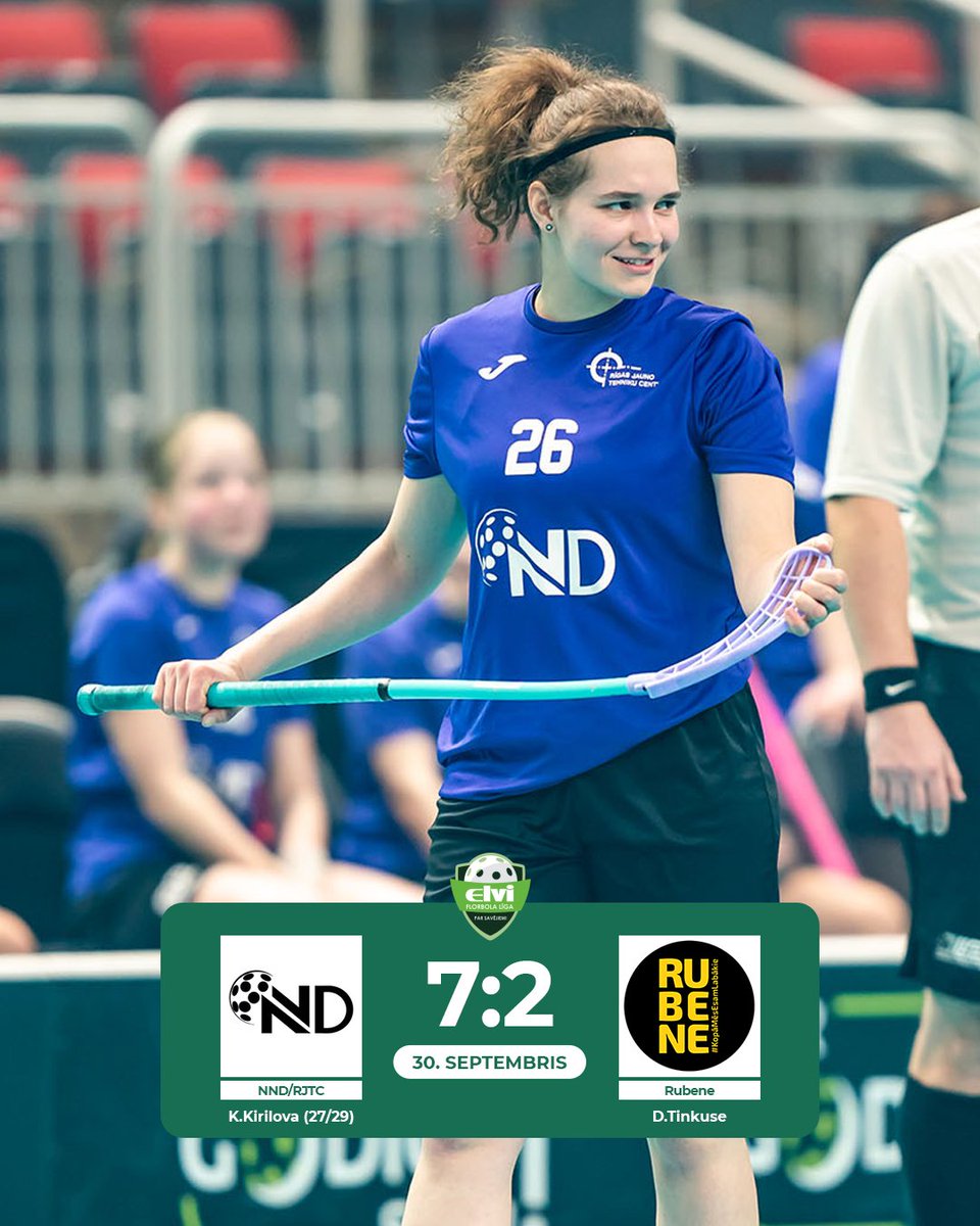 🗓️ "NND/RJTC" atklāšanas spēlē šokē čempiones

#florbols #floorball