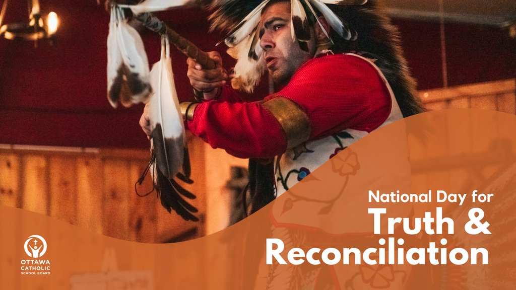 🧡Remembering and Healing on National Day for Truth and Reconciliation.🕯️🙏We stand in remembrance, acknowledging the lives lost due to residential schools. Flags at OCSB schools will be at half-mast to commemorate those affected by Residential Schools in Canada. 
@ocsbIndigenous