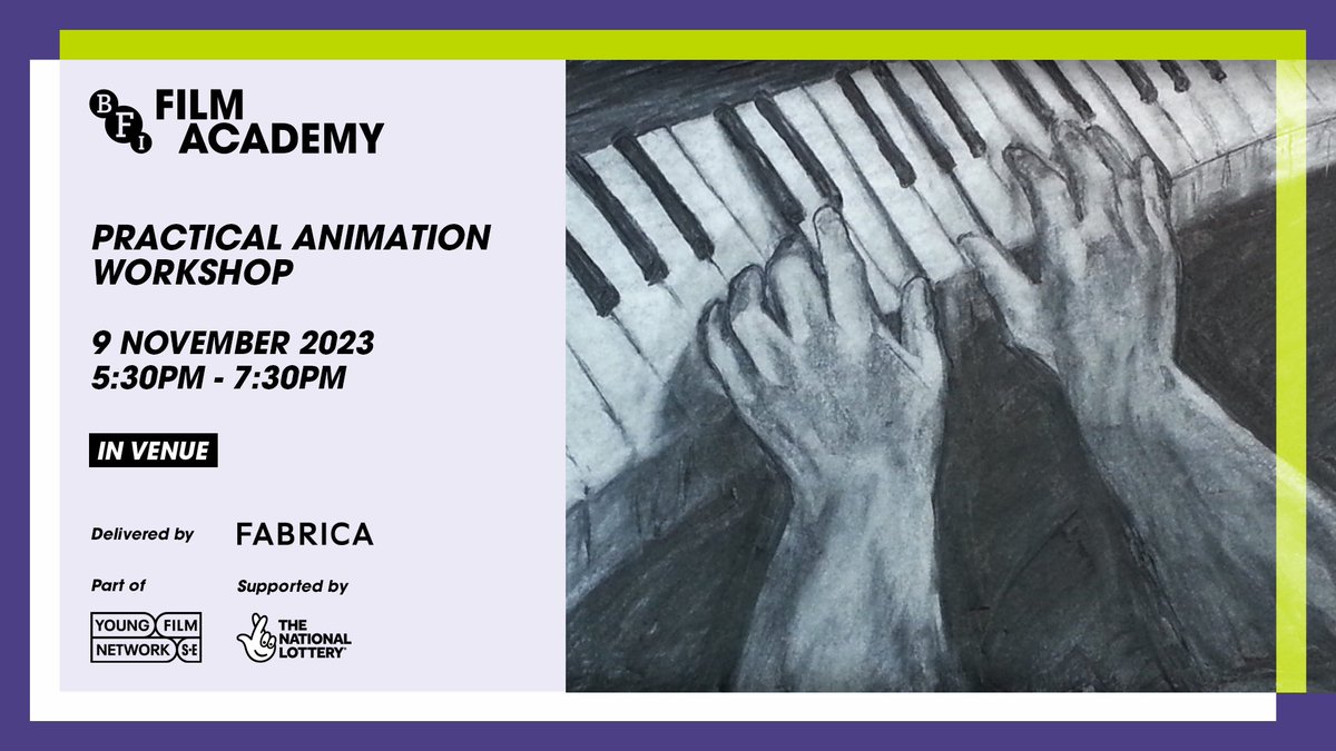 📢YOUTH OPPORTUNITY: BFI Film Academy: Practical Animation Workshop for 16-25 year olds. Join us on Thurs 9 Nov for a FREE hands-on practical animation workshop with Leo Crane, Director of Figuration. ow.ly/sJxb50PNT5K