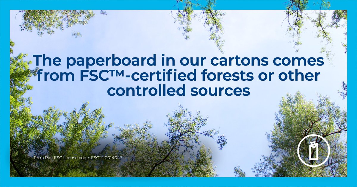 tetrapak's tweet image. Alongside our supply chain counterparts, we’re working to ensure our raw materials are responsibly sourced – like the paperboard that comes from @FSC_IC’s sustainably-managed and deforestation-free areas 🌲  

Learn more: adobe.ly/48rBCyG #FSCForestWeek #TrustTheTree