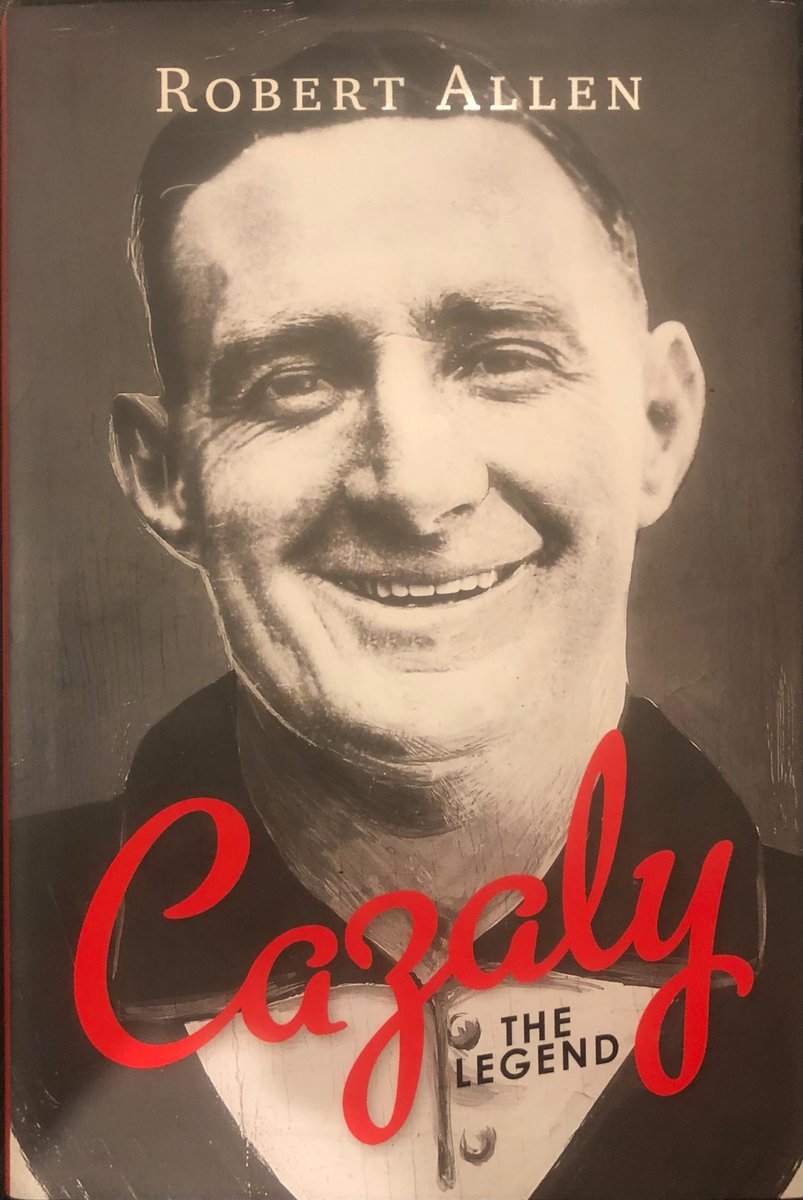 qld_robert's tweet photo. @BeccaHayne Strictly speaking it’s an AFLM bio not an autobio but my editor @GeoffSlattery went with a smiley pic for Cazaly: The Legend. https://t.co/sglMRATnke
