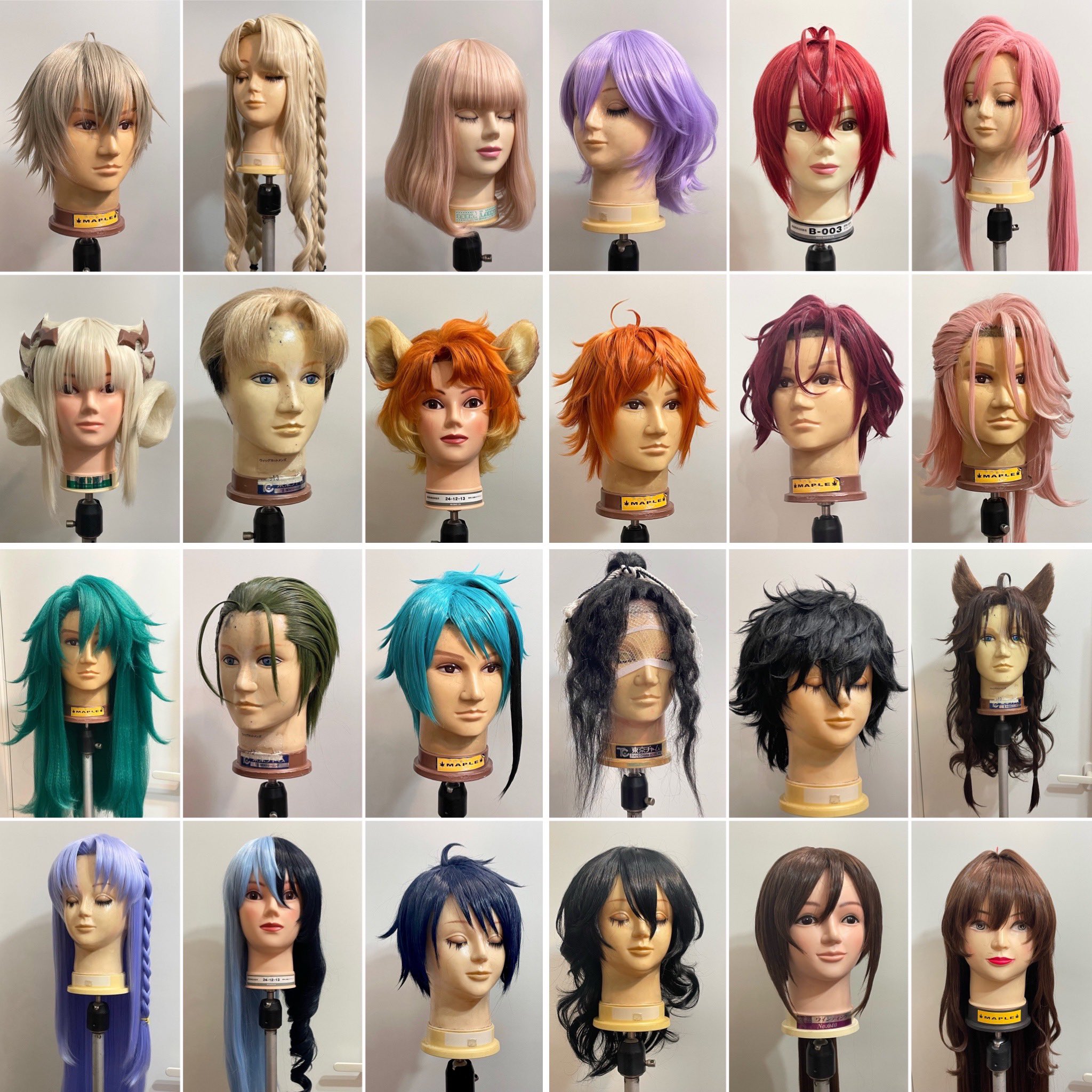 美容師国家試験用 ワインディングウィッグ 東京チャーム NO.040 三矢