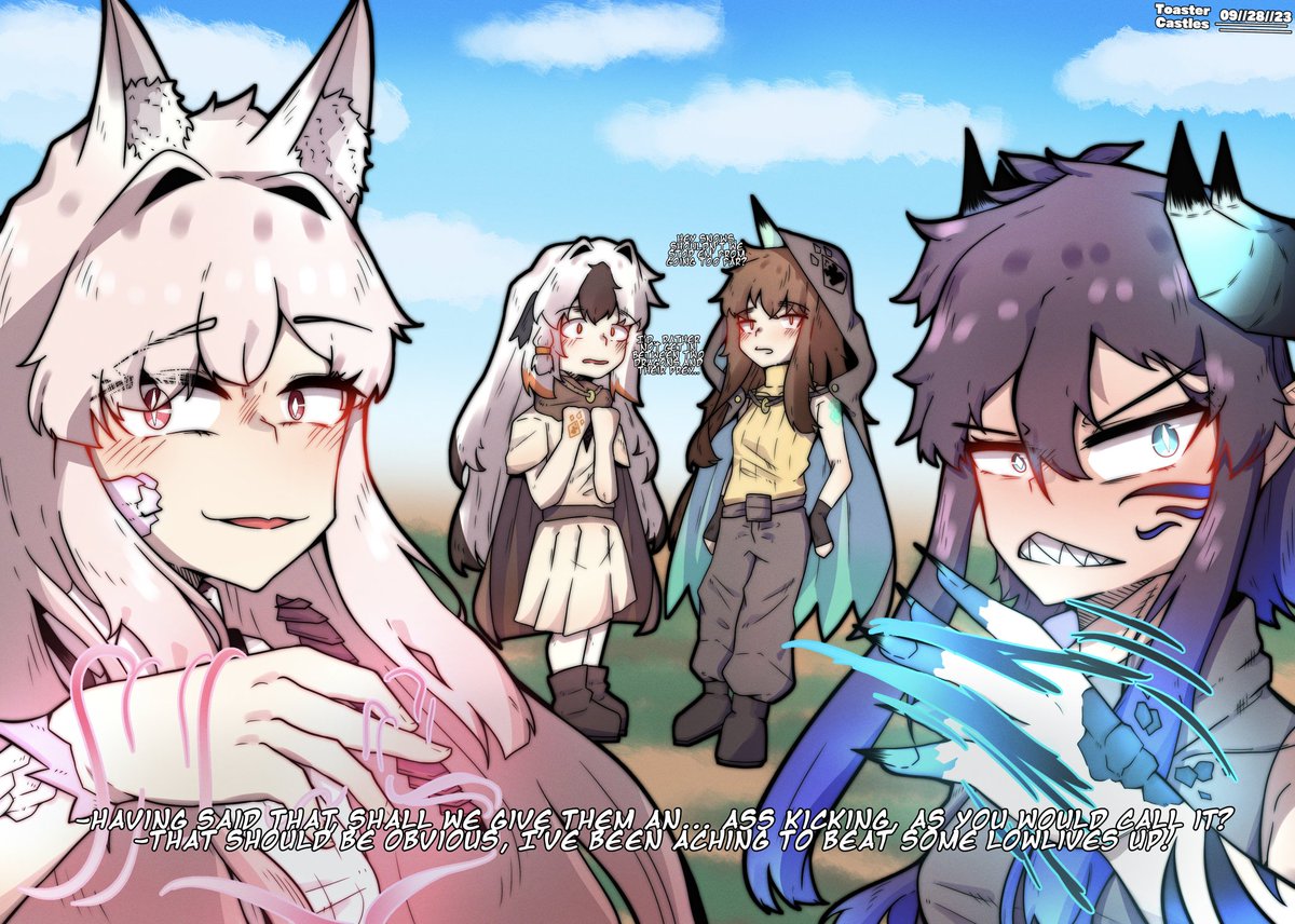 ToasterCastles's tweet photo. "An encounter with Two Dragons."
Fairy Tail inspired!
-no one saw anything 👁️👄👁️
#Arknights #arkquest #snowsantquest https://t.co/qnzzL6FjcH