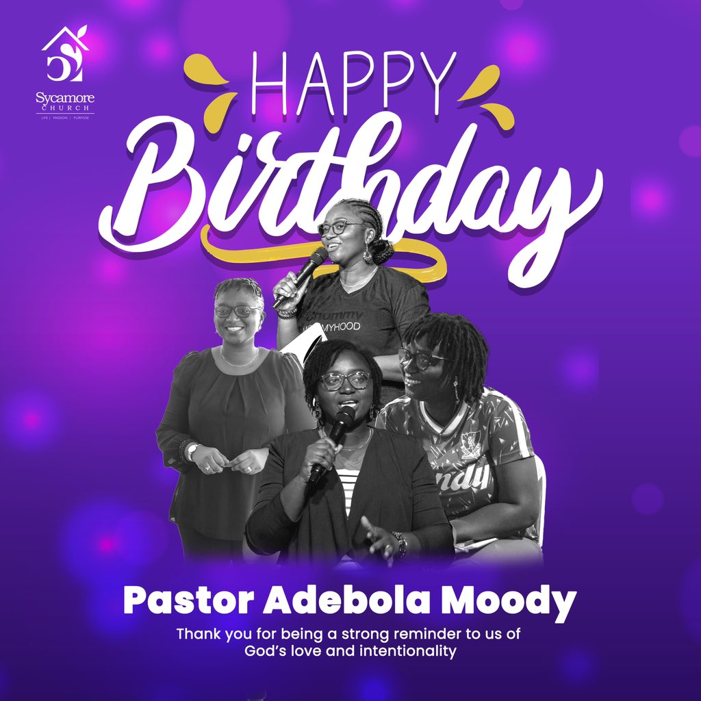 sycamore_church's tweet photo. Happy birthday to our amazing PDM, Pastor Adebola Moody.

We are immensely grateful to God and continually humbled by the gift of you to our church. 

Cheers to today and the more to come, plus ultra.

We love and honour you,
From all of us,
Sycamore Church. https://t.co/AStzVzfNgR