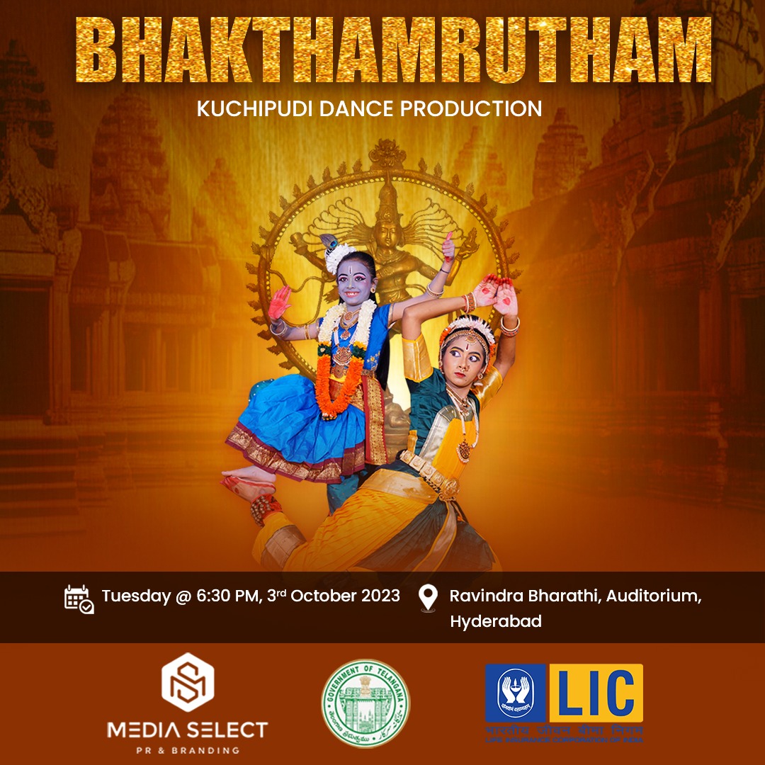 POLNOISEMAKERS's tweet photo. *BHAKTHAMRUTHAM*
kuchipudi Dance Program
Tuesday 6.30 pm
Venue: Ravindra Barathi Auditoriam.
#Bhakthamrutham
#KALAKRUTIZZACADEMYOFARTS
#mediaselectprbranding
#mediaselectcomunications
#mediaselectindia
#mediaselect
#neelamramesh
#branding
#mediapr
#Padasevanam
#Archanam https://t.co/tEdoyK71Be