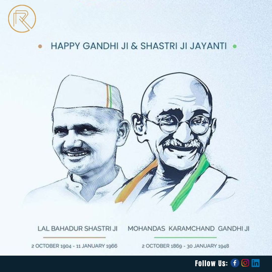 Rahri_services's tweet photo. Rahri pays tribute to the visionary ideals of Lal Bahadur Shastri and Mahatma Gandhi on their shared birthday, 2nd October. May their wisdom continue to illuminate our path towards a just, peaceful, and prosperous India. 🙏🇮🇳 #LalBahadurShastri #GandhiJayanti #VisionaryLeaders https://t.co/IU6rCSQAJt