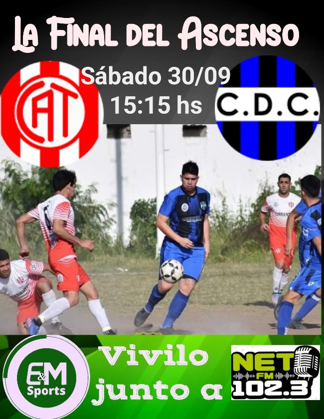 Desde las 15:15 por <a href="/fmnet1023/">Fletcher</a> con relatos de #GerardoMartinAlvarez, comentarios de #AlfredoNicolasBlanco, campo de juego #RicardoOscarAcevedo y #LuisAlfredoZamudio, técnico en exteriores #GustavoDominguez y todo el equipo periodístico deportivo de <a href="/eymctes/">Eventos y Marcas</a>