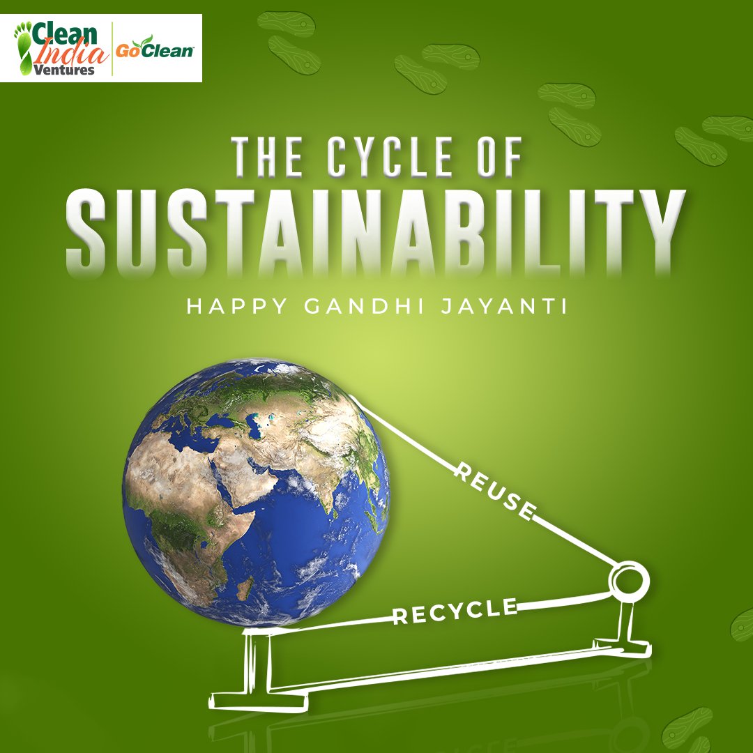 cleanindiatech's tweet photo. Our national father, #MahatmaGandhi followed the path of #NonViolence & #Truth and led our nation to its freedom.
On his anniversary, we pledge to follow the path of sustainability to make our planet free from waste.
#CleanIndiaVentures #CleanIndiaTech #CIV #HappyGandhiJayanti https://t.co/97WDC0kDUh