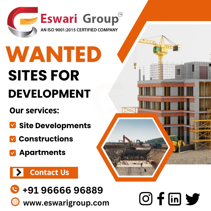 eswari_group's tweet photo. Get the #bestdevelopment services for your #siteconstruction and #apartmentdevelopment needs. With years of experience, we provide the highest quality services at an affordable price.
Phone: 9666696889
Website:https://t.co/l5MHttk4yV
#ESWARIGROUP #topconstructioncompanies https://t.co/r1LsmSG7gj