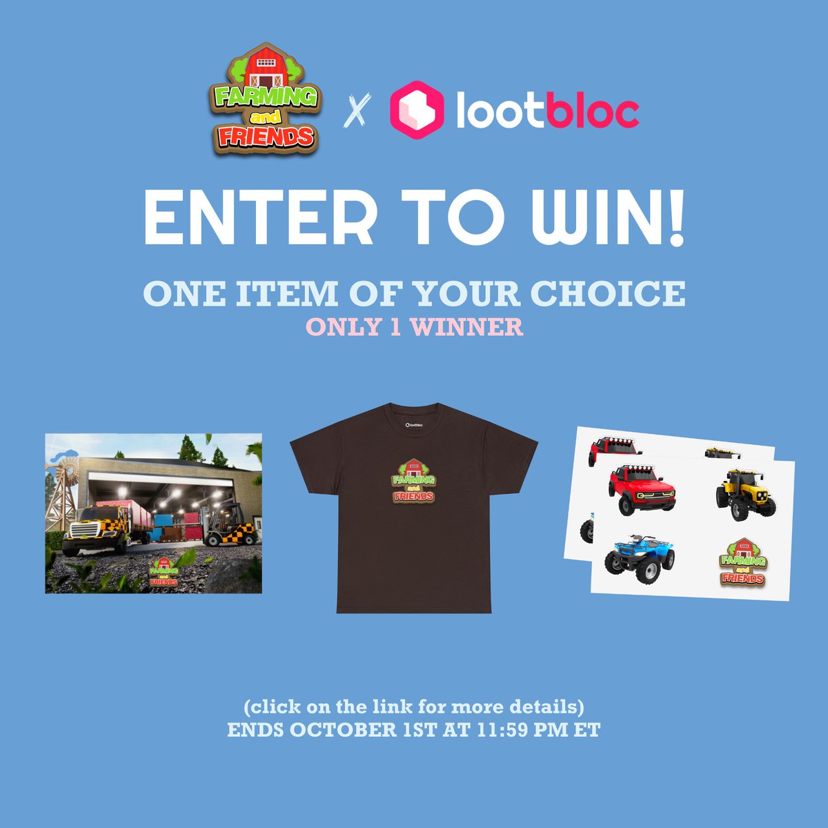 Want some free Farming and Friends merch? Enter the giveaway below: gleam.io/pdRqY/farming-… #Roblox