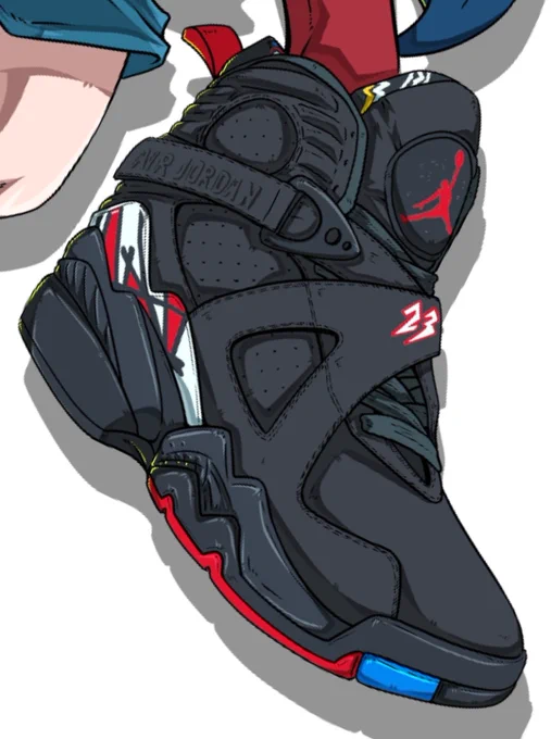 AIRJORDAN8"Playoffs"色塗り完了完成品は近日UP予定#スニーカーイラスト #エアジョーダン8 