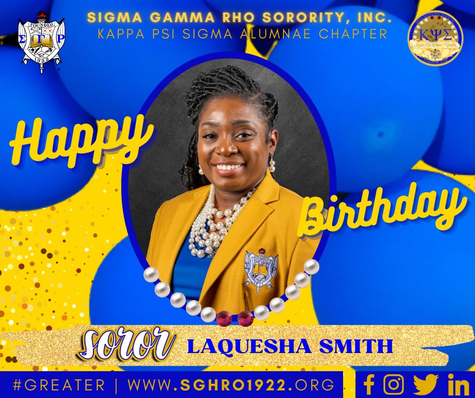 KPS_GradSGRho's tweet photo. #POODLEPAUSE
Let's take a moment and wish Soror LaQuesha Smith💙💛 a #Rhoyalblueandgold birthday! #Greaterservice #SigmaShoutout #Happybirthday #KPS #Spring2000 #5 #The10RubiesofLight” #Lumino∑ity https://t.co/xleL0E9mlS