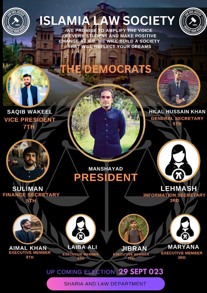 Developing democratic norms in our youth is the most needed attribute. Let's appreciate the efforts of Islamia Law society and vote for Democrats 
#votefordemocrats
#thedemocrats