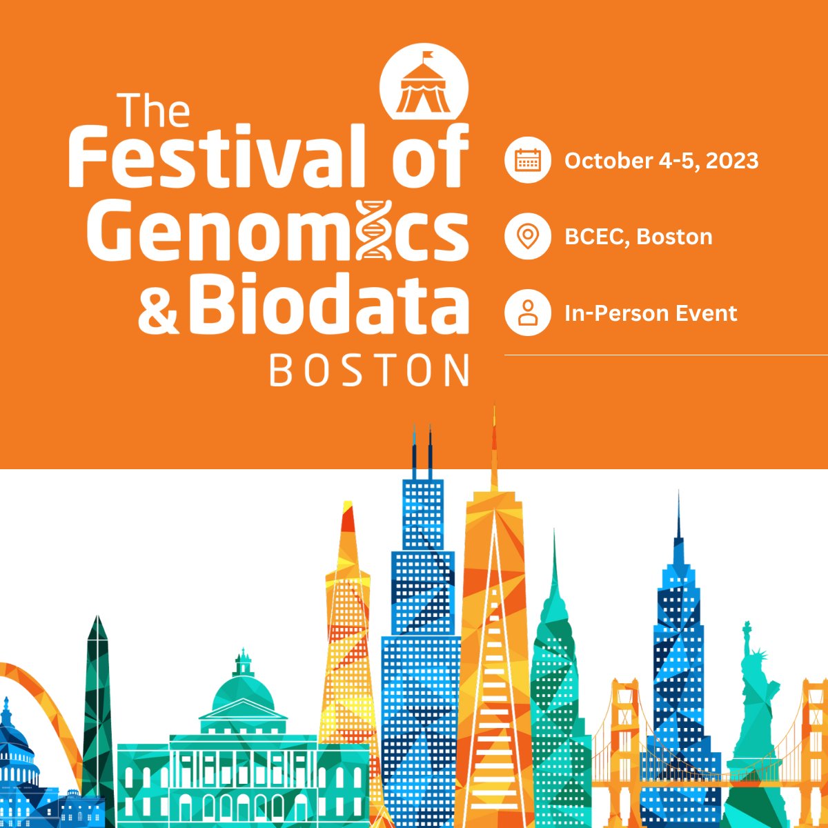 FoGenomics's tweet photo. Fascinated by #GenomicMedicine? Check out the #FOGBoston agenda to discover the newest info on #PolygenicRisk or gene-based therapies. Whether you have a burning research question or you're curious about the future of #PrecisionMedicine, it’s all at https://t.co/qrvYJzM8Z1 https://t.co/JAl58RkYiL