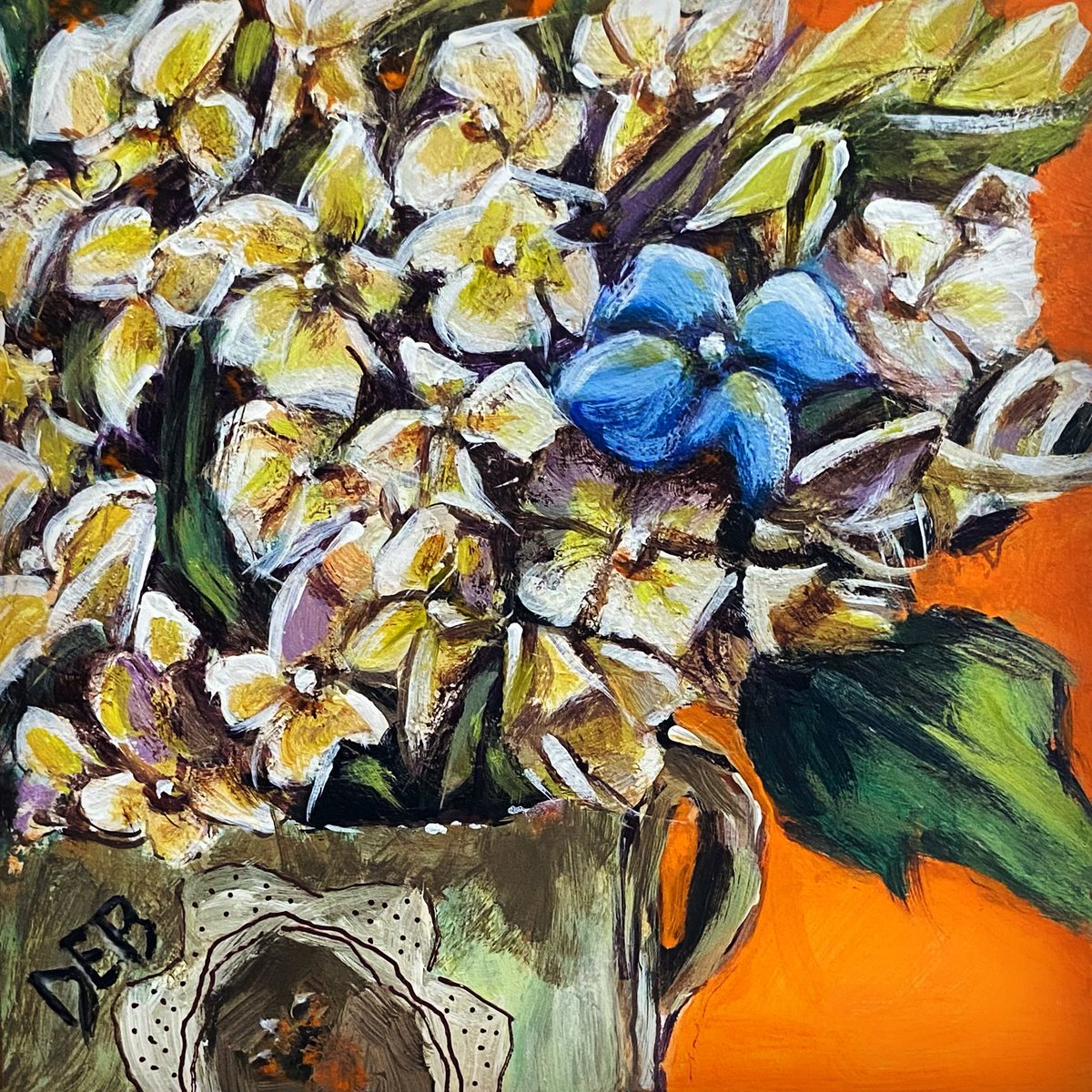 BNjunkie's tweet photo. How’d Blue Get In There? Done with #goldenacrylics on #gessobord https://t.co/2tOftpEqEe