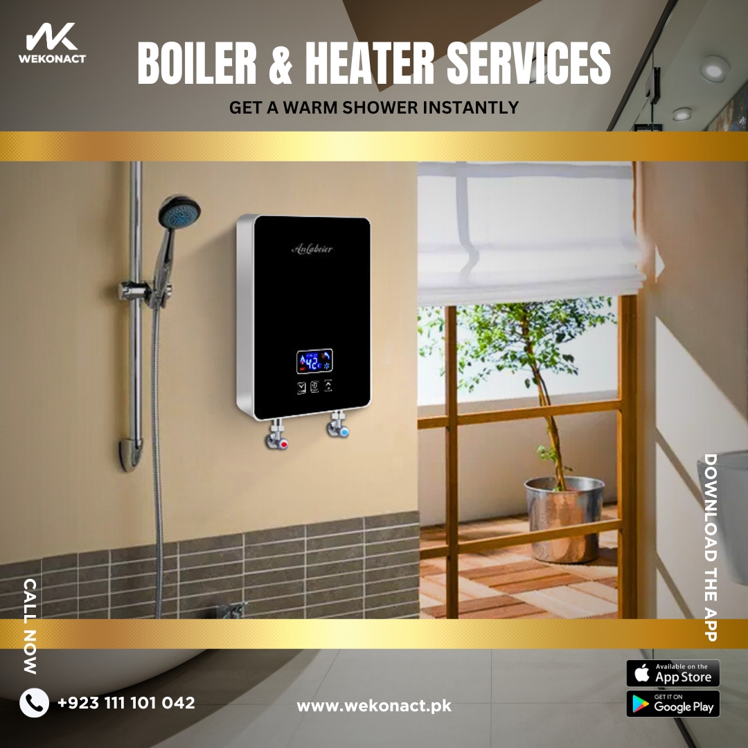 'Stay Warm this Winter! Expert Boiler & Heater Services at Your Doorstep!
For Apple Users:
apps.apple.com/pk/app/wekonac…
Download Free App:
play.google.com/store/apps/det…
#BoilerServices #HeaterRepairs #WinterWarmth #HomeComfort #WeKonactExperts #HomeHeatingSolutions #ExpertTechnicians