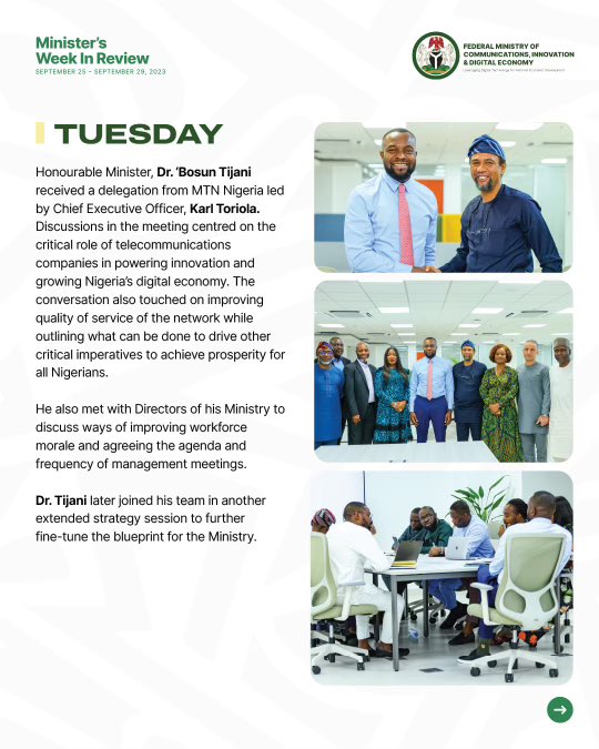 bosuntijani's tweet photo. The week in review is here again with highlights of what we got up to. Enjoy reading and do remember to lookout for the release of our Strategic Blueprint on Monday, October 2nd 1 / 2. #NigerianExcellence https://t.co/ywWer9aJAd