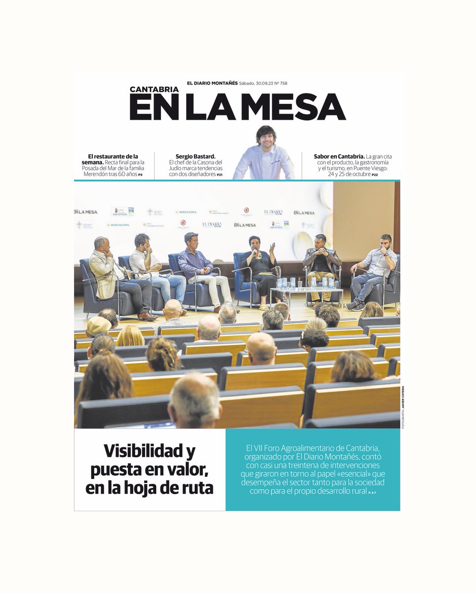 Buenos días. Nuestra portada de hoy, sábado, 30 de septiembre de 2023 de suplemento de #gastronomía y #agroalimentación de <a href="/dmontanes/">eldiariomontanes.es</a> #Cantabria #saborenCantabria
