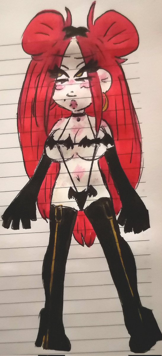 she's doing a photoshoot for halloween.