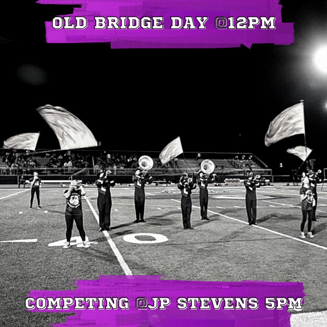 Old Bridge Day & First Competition of the season. GO MARCHING KNIGHTS! 🖤🎶💜@FazioSally @OldBridgeTPS