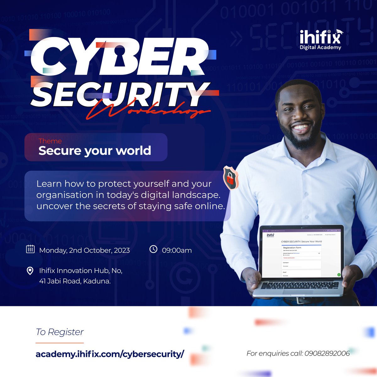 In today's digital age, cybersecurity is not just a priority, it's a necessity. Equip yourself with the tools and knowledge to navigate the online world safely. Whether you're a seasoned tech expert or just starting your digital journey, this workshop is tailored for all!