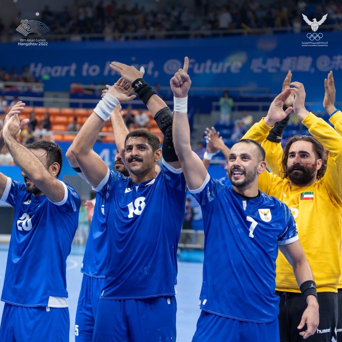 مبرووووك لـ #الكويت 🇰🇼 تأهل #أزرق_اليد إلى نصف النهائي ليكون ضمن الأربعة الكبار بالقارة بعد فوزهم على المنتخب الكوري في #دورة_الالعاب_الاسيوية ، مازلنا نفتخر بأبطالنا الرياضيين وعطائهم رغم كل المآسي بالحقل الرياضي، بكم يفتخر الوطن يا أبطال والقادم أجمل🇰🇼 رياضتنا تمرض ماتموت 👏🏻