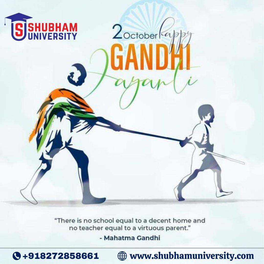ShubhamUnivers's tweet photo. On the birth anniversary of Mahatma Gandhi, let’s pay our tributes to the leader of non-violence and take leadership in creating a better India. 
Happy Gandhi Jayanti!
#GandhiJayanti #MahatmaGandhi #Nonviolence #Peace #FreedomFighter #India #FatheroftheNation #Bapu #Gandhi https://t.co/iy3Vou6fQd