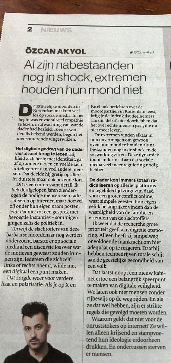 Sterke column vandaag van Özcan Akyol. Welke partij maakt in november een speerpunt van digitalisering en regulering? 
We hebben dringend een ministerie digitale zaken nodig.