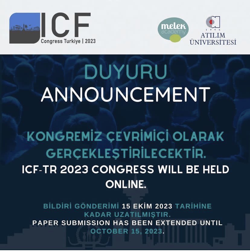 ICF TR 2023 çevrimiçi olarak 23-24 Ekim 2023 tarihlerinde gerçekleştirilecektir. 

Uluslararası uzmanlardan ICF dinleyelim.
Ulusal ve uluslararası çalışmalardan deneyimlerini öğrenelim.

icf-tr.org.tr