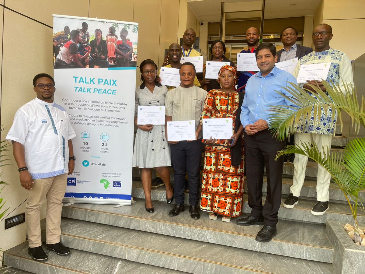 WanchiaCynthia's tweet photo. #Csr #ConflictSensitiveReporting Ending a 6 day training on Conflict Sensitive Reporting organized by @AdisiCameroon & #CFI within the framework of its #TalkPeace project in Cameroon https://t.co/THSQKQtKEq