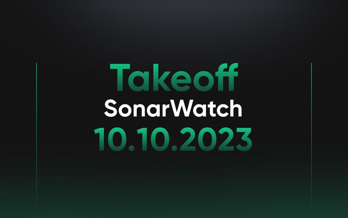 10.10.2023

SonarWatch Takeoff.

New identity, new goals, new platform.