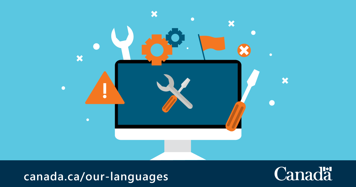 Our_languages's tweet photo. UPDATE: The #LanguagePortal of Canada (including #TERMIUM Plus) will be unavailable today Saturday, September 30, from 12:00 p.m. to Sunday, October 1st, 10:00 a.m. (EDT) due to maintenance. We apologize for any inconvenience this may cause. https://t.co/UGW9fo6Mur