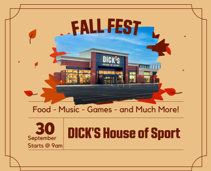 There’s no better way to celebrate the Fall Season than with a trip to Dick’s House of Sport with fun activities for families and friends inside and outside starting at 9am! Find out more info: ow.ly/8QoW50PRfHL