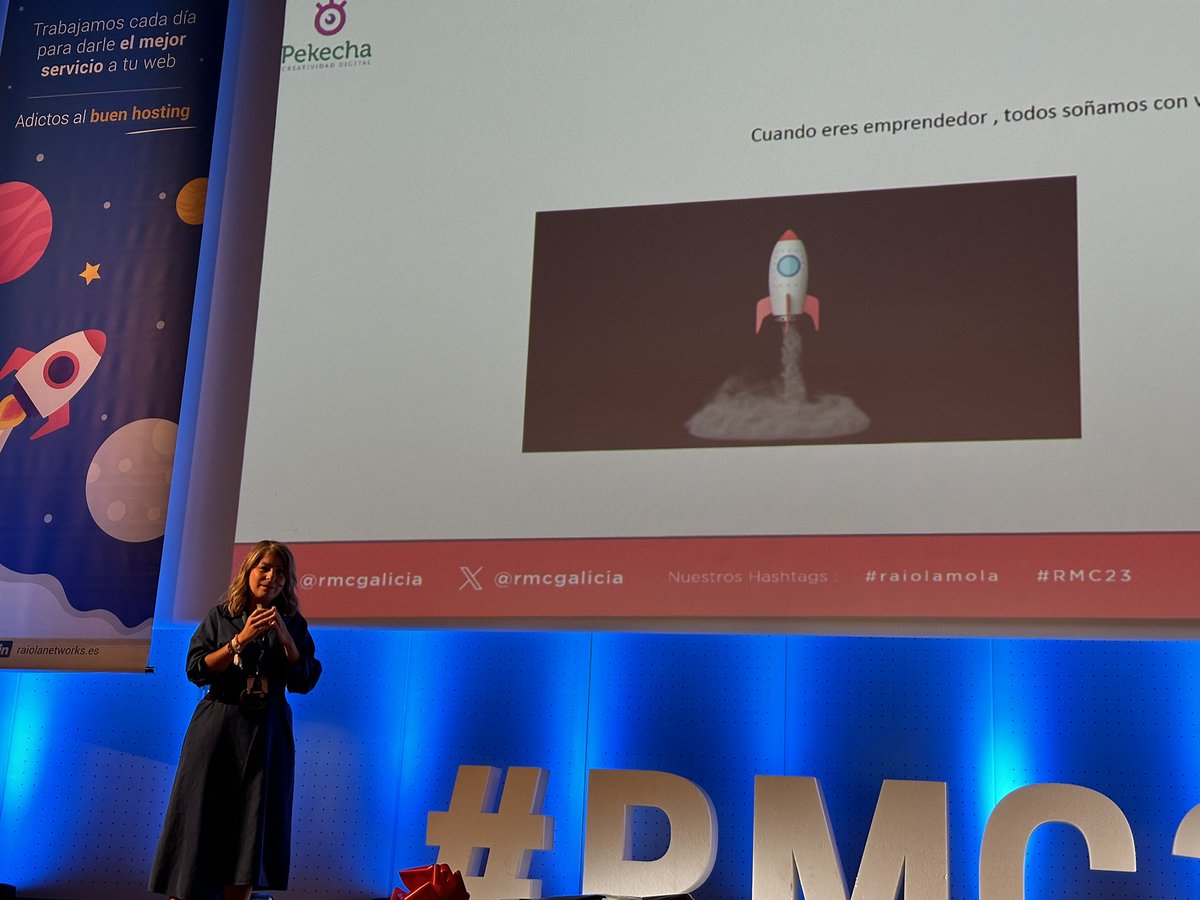 jpernas's tweet photo. ¡Ya han salido los cohetes! 
No podían faltar en un congreso de marketing como el #RMC23  🚀 (@pablomoratinos me he acordado de ti hace un año 😅) https://t.co/0vFwIwbTdo