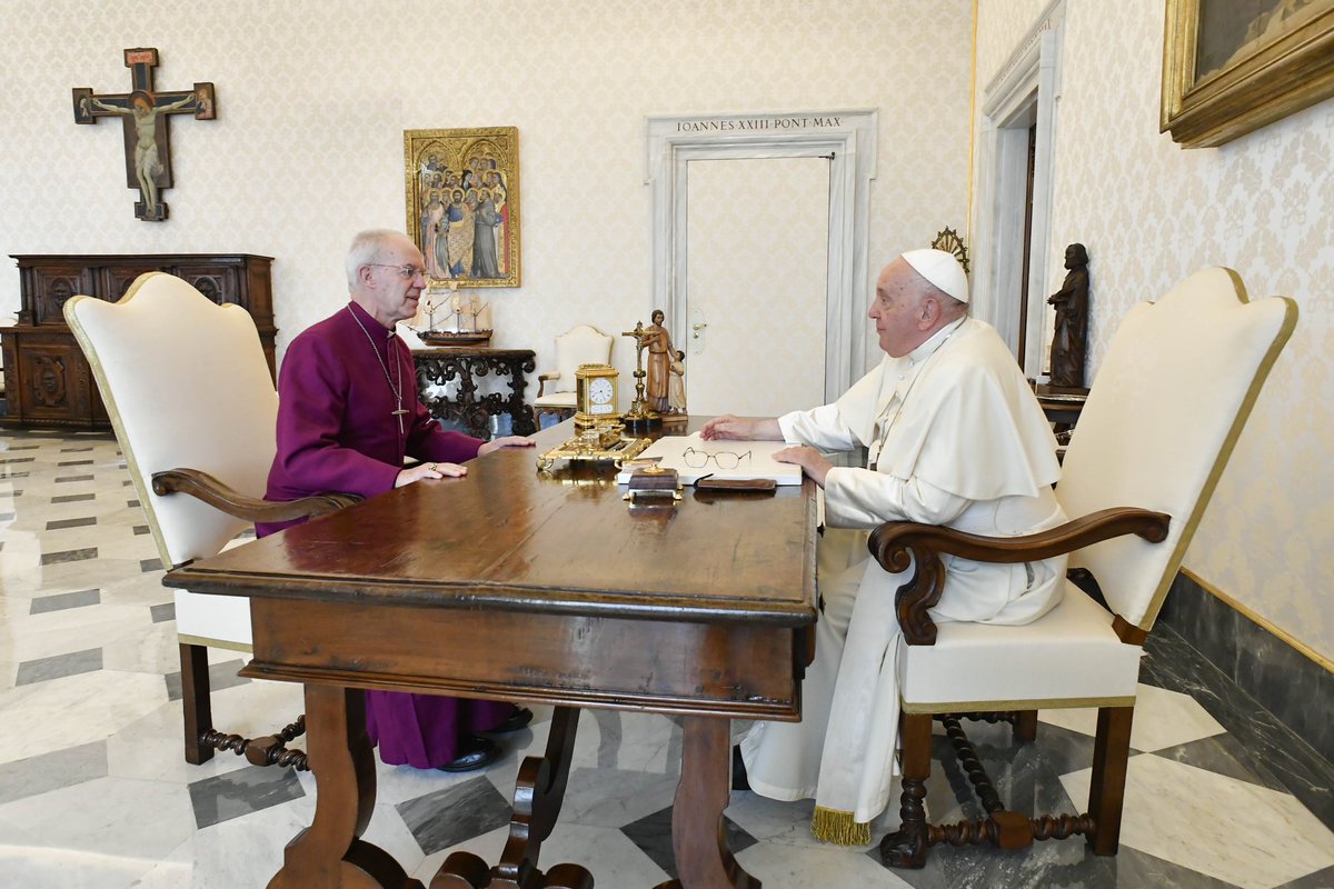 It’s always a privilege to meet with my dear brother, Pope Francis. 

Today we shared our hopes for South Sudan, and discussed the impact of migration and climate change on the world’s poorest. 

May our churches be united in bringing Christ’s good news to a world in need.