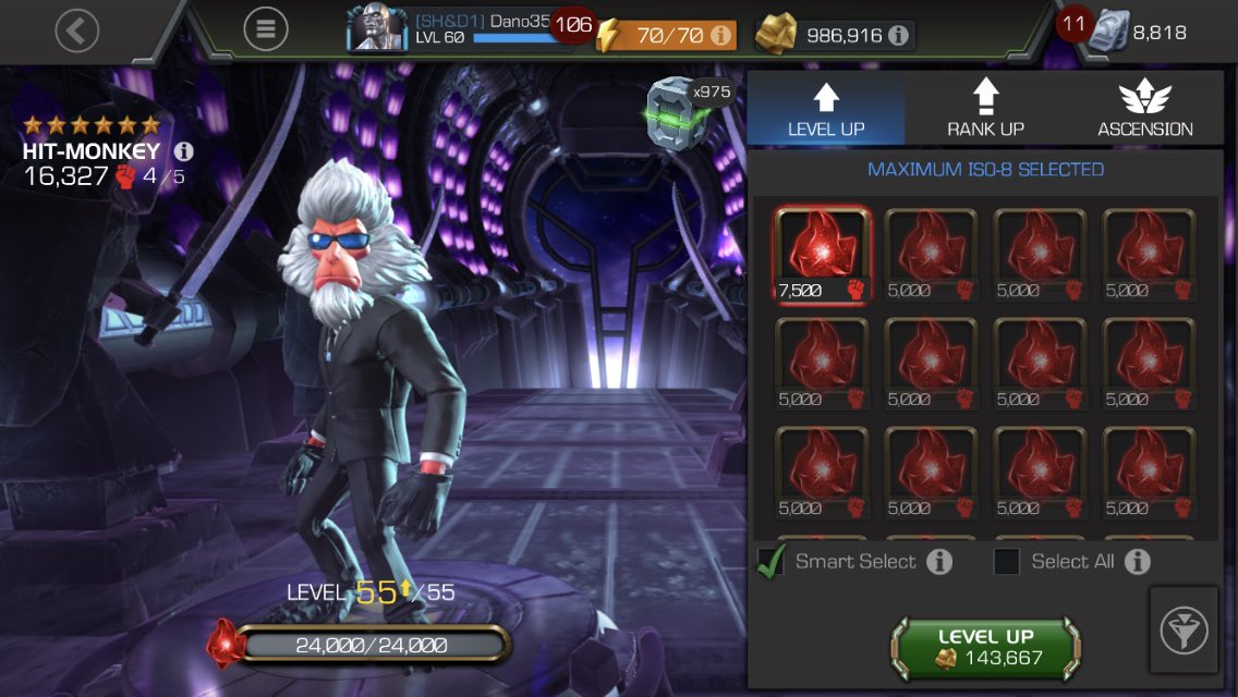 R4 Hit Monkey Level Up.

Hope everyone is doing well!

<a href="/MarvelChampions/">Marvel Contest of Champions</a>