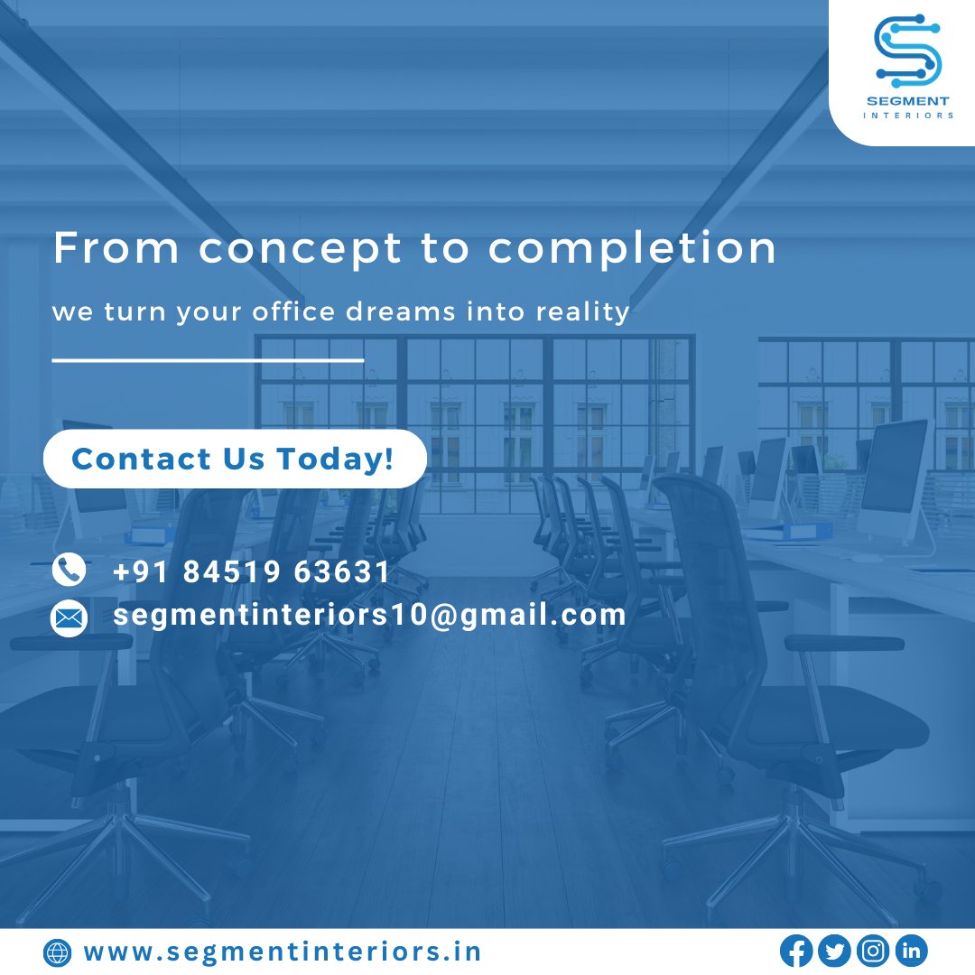 SegmentInterior's tweet photo. From concept to completion, we turn your office dreams into reality. Explore our portfolio of refined interiors. #segmentinteriors #InteriorContractor #OfficeTransformation #interiorstyling #interiordesign #thane https://t.co/PS0QXmAP0M