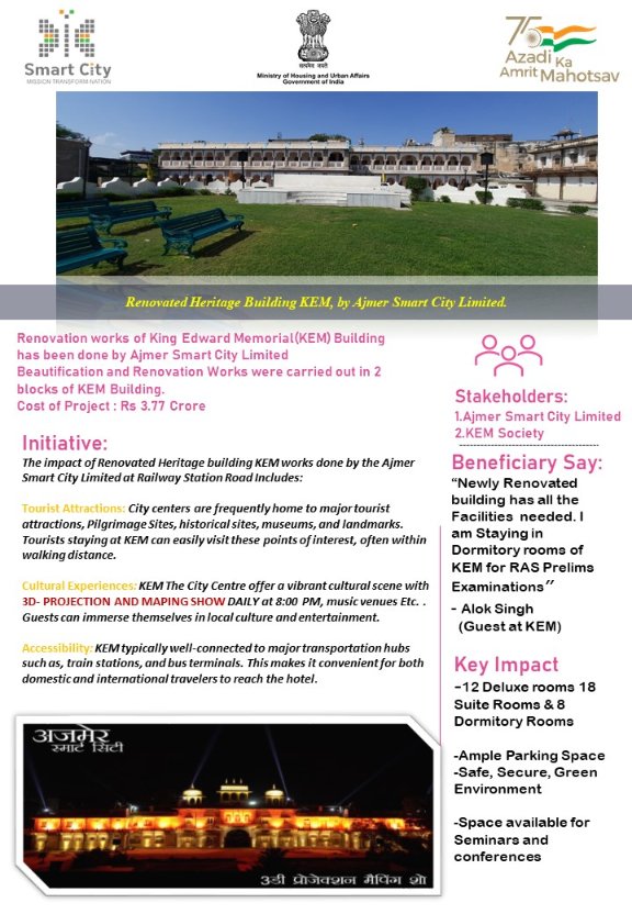SmartCity_Ajmer's tweet photo. Project Highlights:-
 King Edward Memorial Building at Railway Station road, Ajmer, Renovated By Ajmer Smart City Limited, Ajmer https://t.co/3ENiEUVjVc